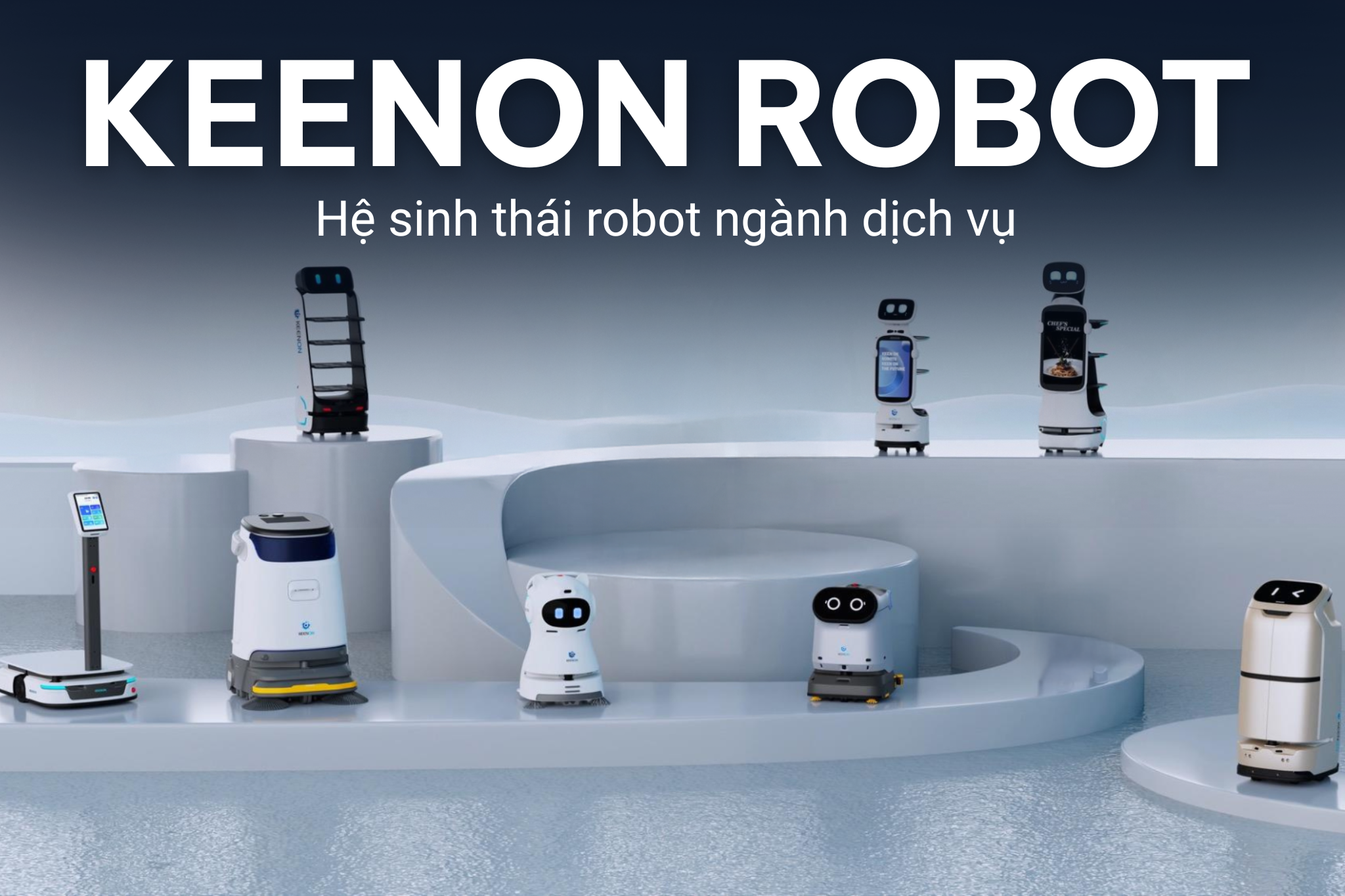 hệ sinh thái robot dành cho khách sạn, nhà hàng Keenon robotic
